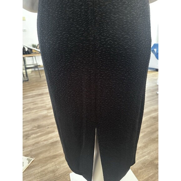 NWT Anne Klein Sleeveless Sheath Dress 8 Black Textured Stretchy‎ Curve Hugging - Picture 12 of 16